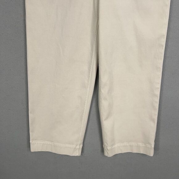 Spanx Pants Womens Small Cream High Rise Perfect Straight Wide Minimal Career - Picture 3 of 16